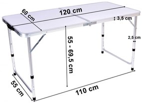 Skladací stôl FLOW 120x60 cm