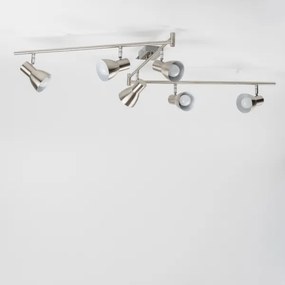 LED bodové svietidlo 6xE14/5W/230V matný chróm