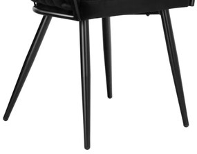 Jedálenská stolička COFTON zamatová, čierna