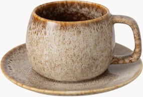 Porcelánové šálky na kávu's podšálkami Berna, 4 ks