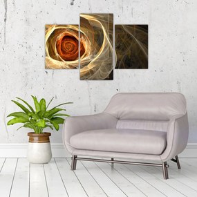 Obraz - Abstraktné ruže v ohnivých farbách (90x60 cm)