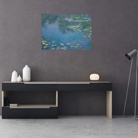 Sklenený obraz - Claude Monet, Water Lilies, reprodukcia (70x50 cm)