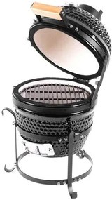 Keramický gril kamado vajíčko na drevené uhlie 55cm čierny