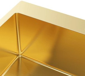 Erga HD, 1-komorový oceľový drez 600x500x210 mm, zlatá, ERG-MLS-HD6050G