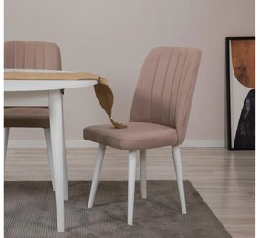 Jedálenský set Nidupo 4 (biela + kameň) (pre 2 osoby). Vlastná spoľahlivá doprava až k Vám domov. 1093772