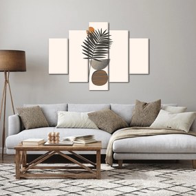 Obraz - Abstrakcia s palmovým listom (150x105 cm)