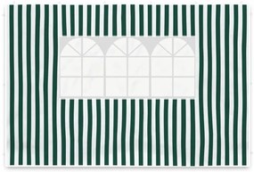 Garthen 420 Sada dvoch bočných stien pre záhradný stan - biela / zelená