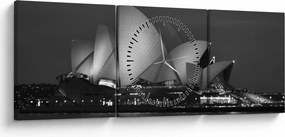 Obraz Opery v Sydney (s hodinami) (90x30 cm)