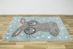 Detský koberec Lima 9377C tyrkysový/sivý