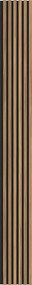 Mexen Lam-F, akustické stenové lamely 275 × 30 cm, plstený podklad 8 mm, technická dyha, orech svetlý, S105-275307-3015-017