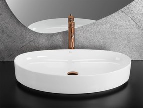 Rea Sabina 65, umývadlo na dosku 655x405x120 mm, biela lesklá, REA-U6363