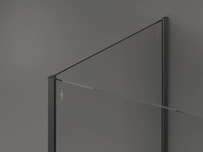 Mexen Kioto, 2-stenová sprchová zástena Walk-In 135 x 90 cm, 8mm číre sklo, grafitový profil, 800-135-212-95-00-090