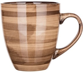 Banquet 6-dielna sada keramických hrnčekov PALAS, 400 ml, hnedá