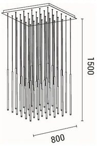 LED Luster na lanku LED/72W/230V 3000K