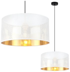 Závesné svietidlo Asti0, 1x biele PVC tienidlo, (fi 40cm), g, b