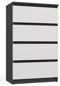 Komoda Malwa M4 70 cm antracit/bílá