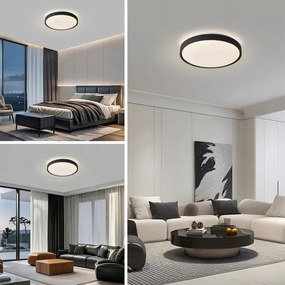 Brilagi - LED stmievateľné stropné svietidlo CORVO LED/72W/230V 3000-6000K čierne pr. 50 cm + diaľkové ovládanie