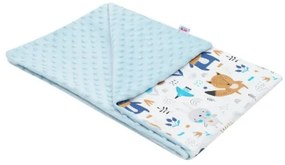 NEW BABY Detská deka z Minky New Baby Medvedíkovia modrá 80x102 cm