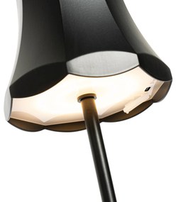 Retro stolná lampa čierna nabíjateľná IP44 - Granny