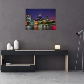 Sklenený obraz - Večerný Londýn (70x50 cm)