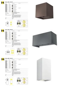 Redo 90554 - LED vonkajšie nástenné svietidlo VARY 2xLED/10W/230V 3000K IP54 hnedá