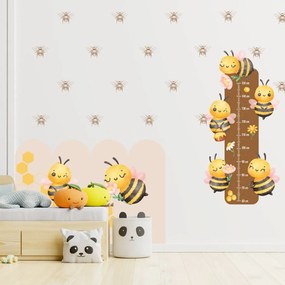 PIPPER. Sada nálepiek na stenu "Včielky" Veľkosť oblúkovej tapety: 120 cm