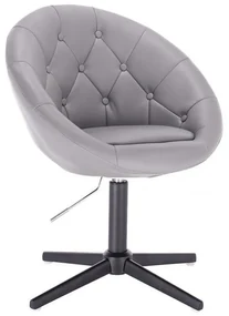 LuxuryForm DESIGN Kreslo VERA na čiernom kríži - šedé