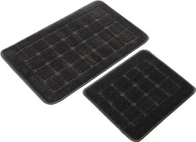 Antracitové kúpeľňové predložky v súprave 2 ks 50x80 cm Kareli – Foutastic