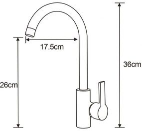 Mexen ANA - Vysoká drezová batéria, čierna, 671000-70