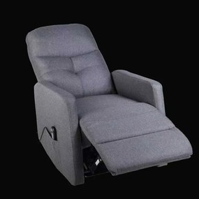 LuxuryForm DESIGN Elektricky polohovateľné televízne kreslo SEMIR - šedé