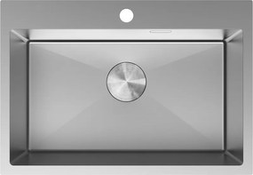 Mexen Solix, 1-komorový nerezový drez 650 x 450 mm, brúsená oceľ, 6403651000-01