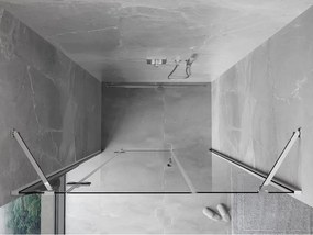 Mexen Mist-H, 1-krídlové sprchové dvere ľavé 135 cm, číre sklo, chrómový profil, 8A5-135-001-01-00-L