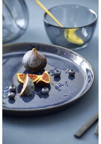 Čierny/modrý tanier z kameniny ø 27 cm Gastro Dark Blue/Black – Bitz