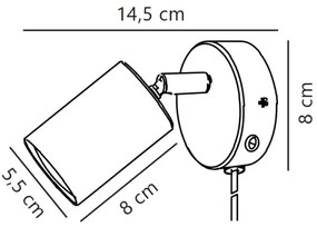 Nordlux - Nástenné bodové svietidlo EXPLORE 1xGU10/7W/230V biela