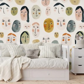 Tapeta farebné abstraktné tváre