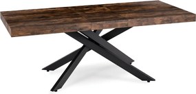 HAMPTON Rozkladací stôl 160-240 cm rustikálny dub/čierny
