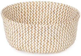Svetlý úložný košík z morskej trávy Compactor Zic Zac, ⌀ 35 cm