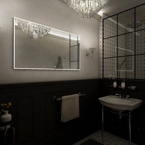 Nimco Čierne LED zrkadlo 1200x700 s dvoma dotykovými senzormi - ZPC 13006VX-90