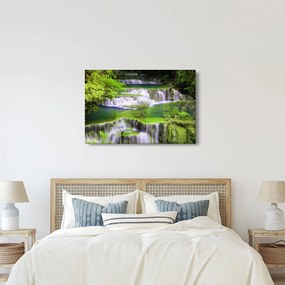 Obrázok - Vodopády Huay Mae Khamin, Kanchanaburi, Thajsko (90x60 cm)