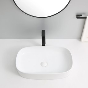 Erga Luella, umývadlo na dosku 610x375x120 mm, biela lesklá, ERG-V03-9612-WH