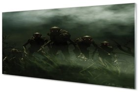 Sklenený obraz zombie mraky 125x50 cm