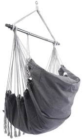 MIADOMODO Závesné hojdacie kreslo, antracit, dovnútra aj von