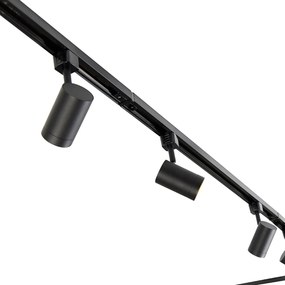 Inteligentný koľajnicový systém čierny 1-fázový 10-svetiel vrátane Wifi GU10 - Jeana