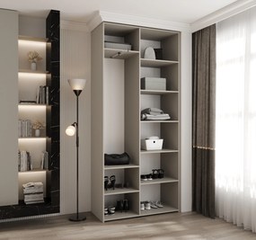 Šatníková skriňa 110 cm Carmela 40-4 (kašmír + zlatá). Akcia -20%. Vlastná spoľahlivá doprava až k Vám domov. 1126640