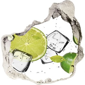 Fototapeta diera na stenu 3D Lime ice nd-p-50150130