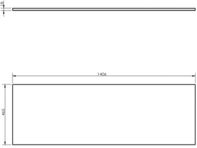 Mexen Uni, doska na skrinku 140x46 cm, dub, 91AXX-1404-464-18-81
