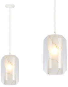 Toolight - závesné svietidlo MARBLE E27 60W APP909-1CP, mramorový efekt, OSW-06675