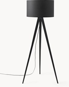 Stojacia lampa z jaseňového dreva na trojnožke Jake