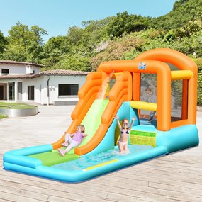 Nafukovací skákací hrad hrací bazén vodný park so šmykľavkou 490 x 225 x 240 cm