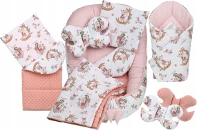 JAKS Set do postieľky 7 dielny zajačik ružový